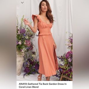 NWT Lavish Alice coral Dress linen blend size 4